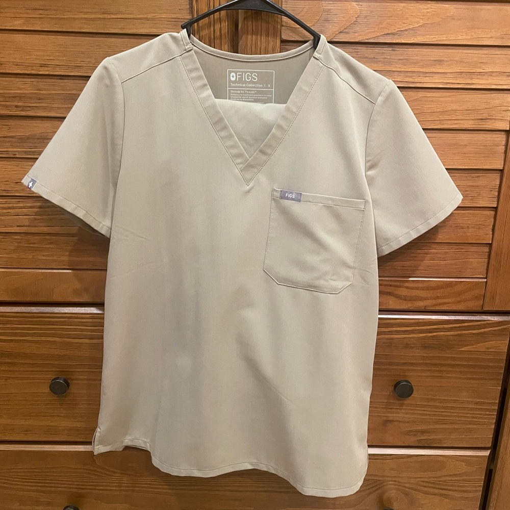 Figs Scrub Set Latte Catarina Top Zamora Jogger Pants Sz Small